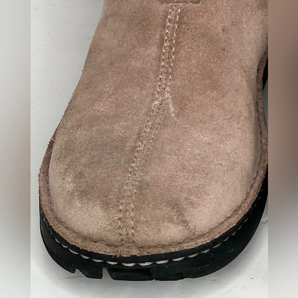 Polo Sport Ralph Lauren Dusty Pink Boots Sued Sherpa Lining Mid‎ Calf Sz 8